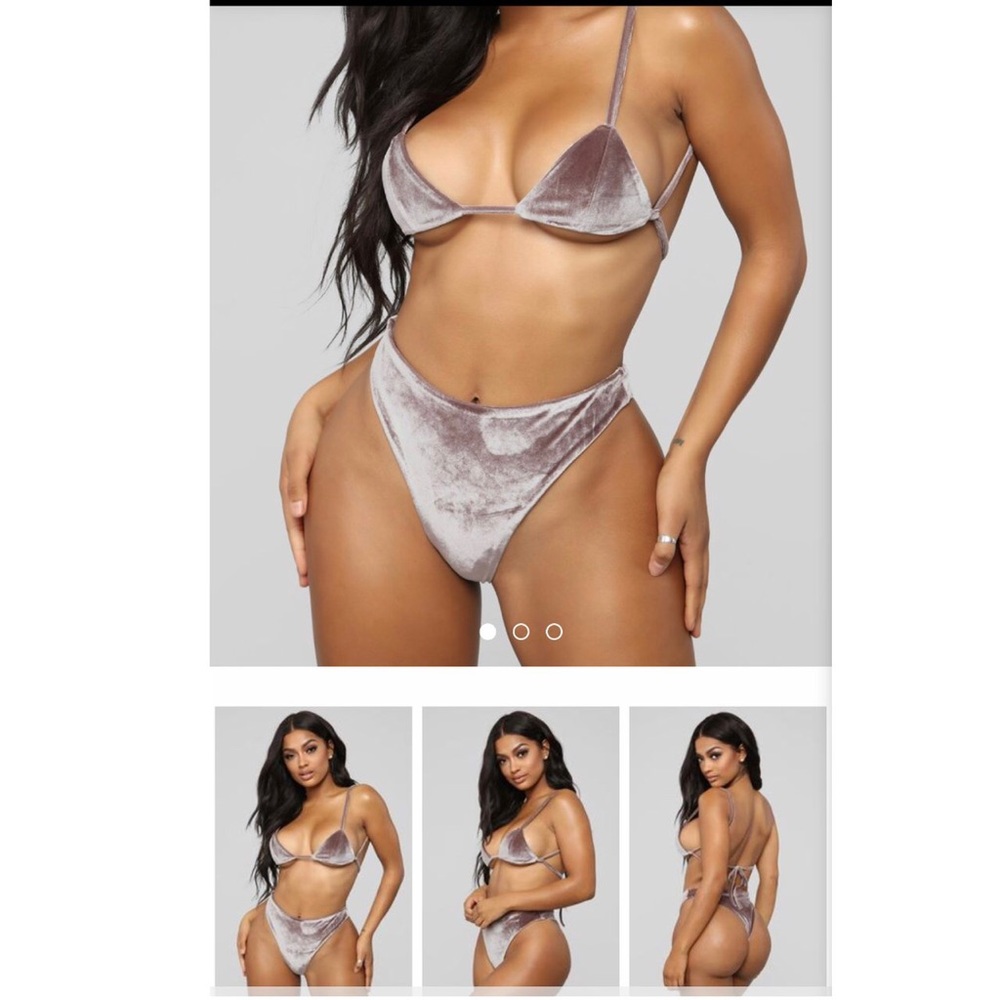 Fashion Nova velvet 2 piece bikini. Never worn!